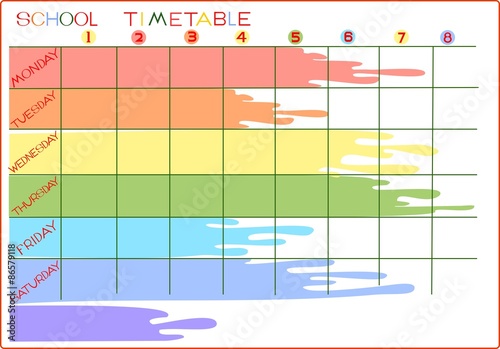 School timetable 