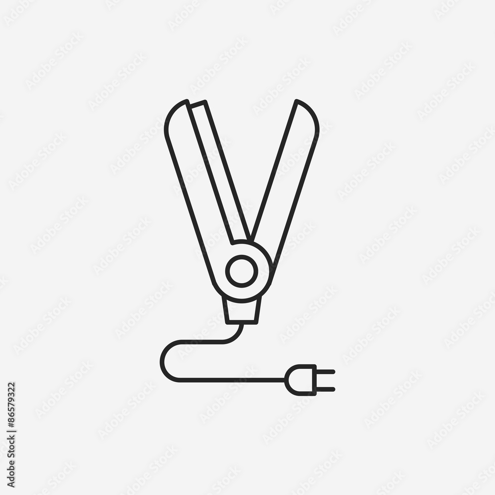 Hair curlers line icon Hair curlers line icon