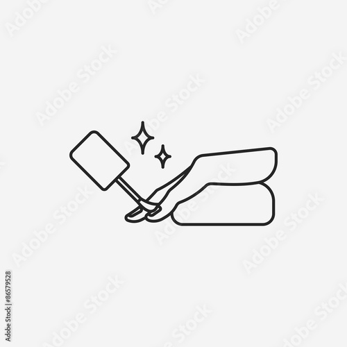 Nail polish line icon
