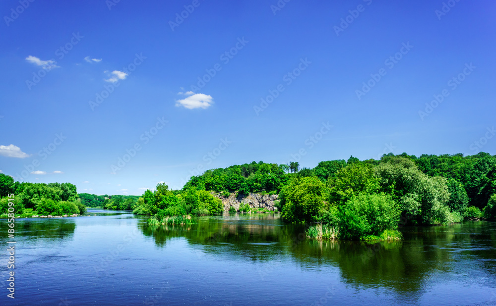 Wonderful river and blue sky.
