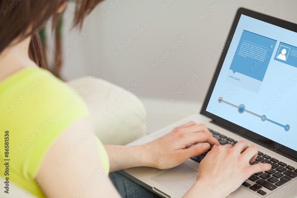 Naklejka premium Composite image of website interface