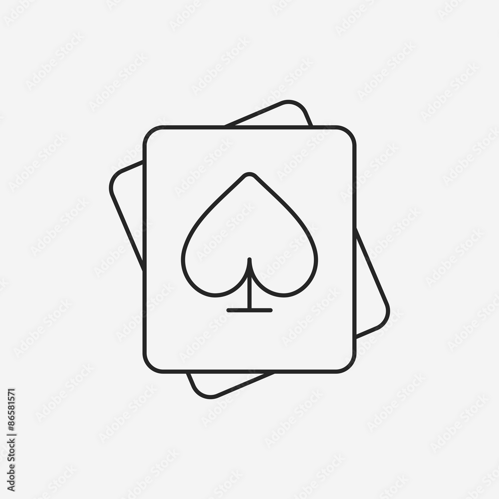 Fototapeta premium poker line icon