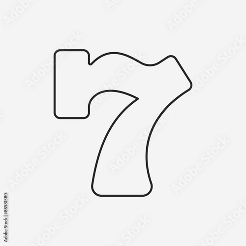 Slot Machine line icon