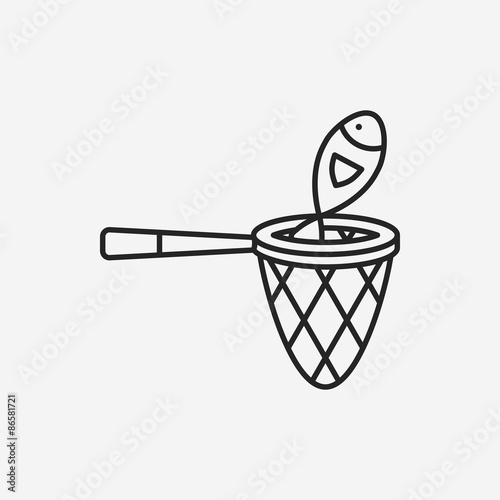 fishing net line icon