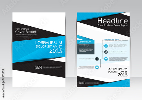 Abstract design vector template for brochure flyer in A4 size