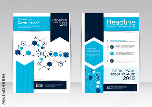 Abstract design vector template for brochure flyer in A4 size