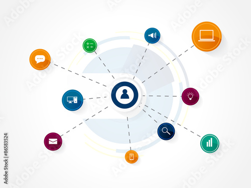 Network technology background.Vector illustration EPS10