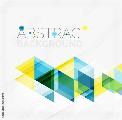 Abstract geometric background. Modern overlapping triangles