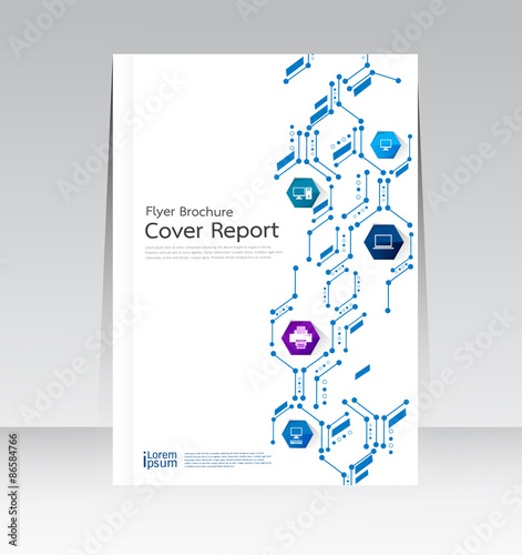 Vector design for Cover brochure flyer magazine in A4 size