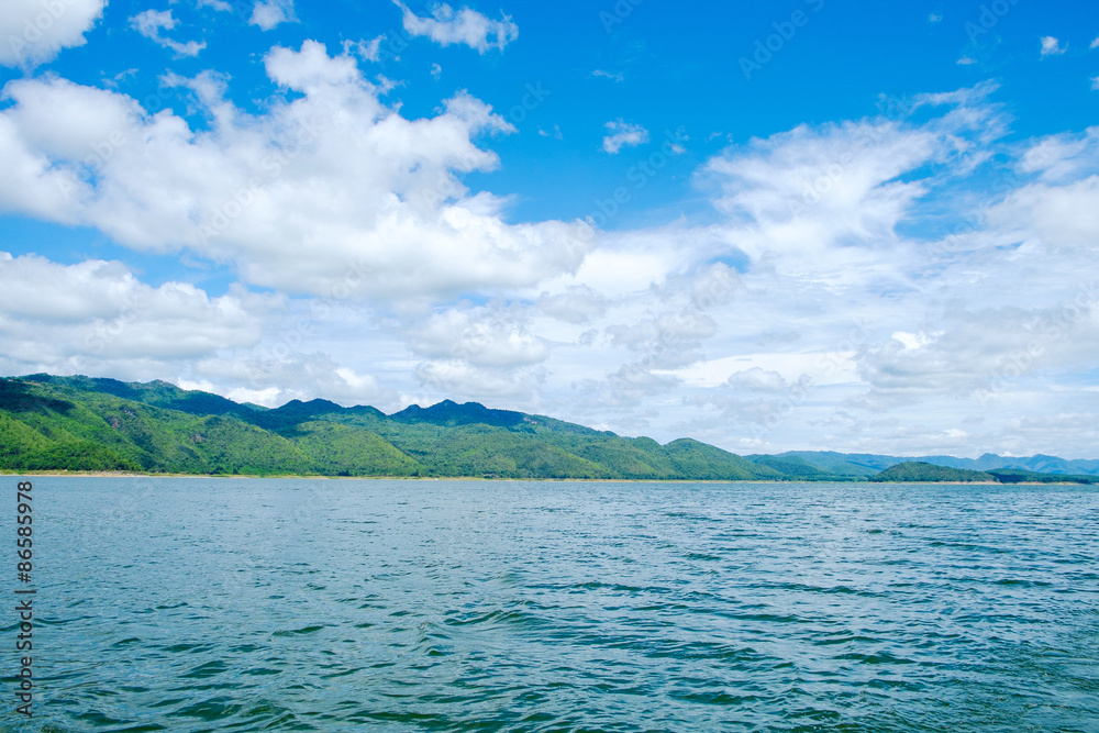 mountains lake river sky and natural attractions in Srinakarin D