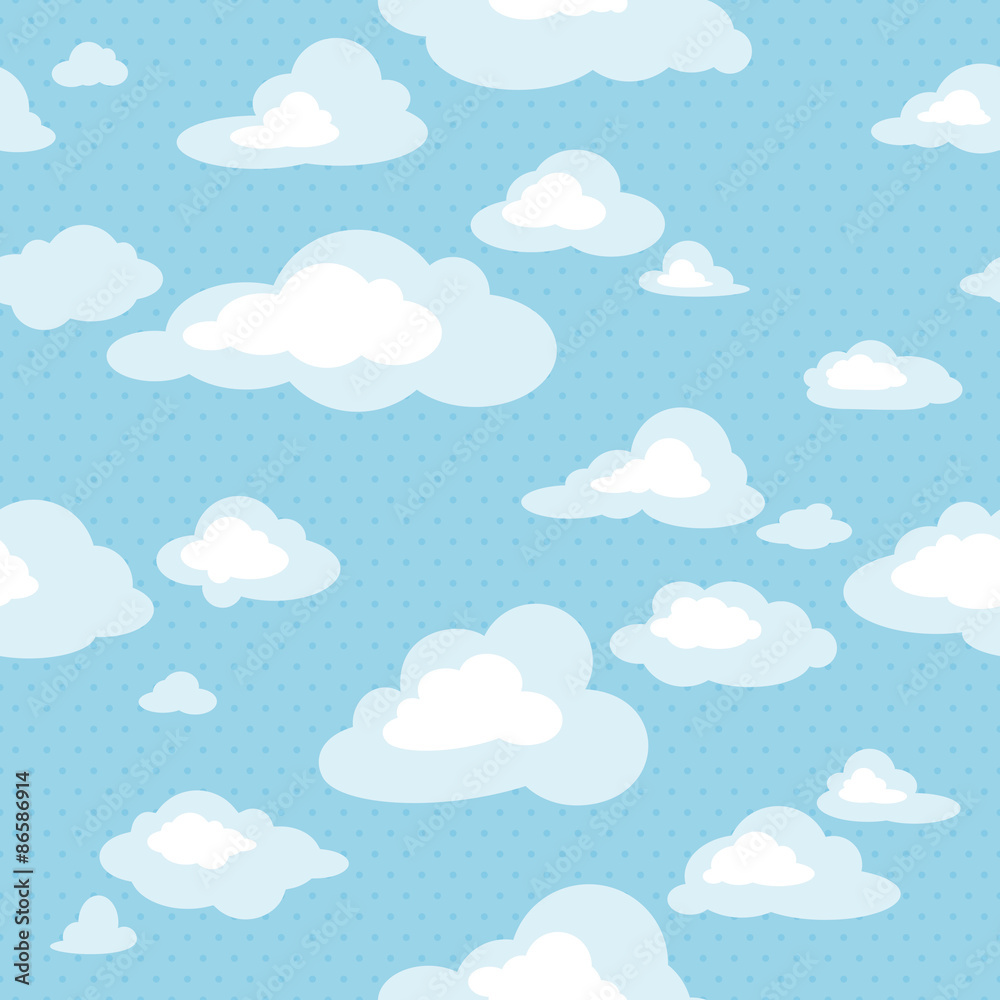 seamless pattern with clouds