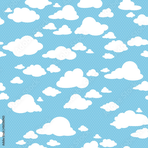 seamless pattern with clouds #86586963