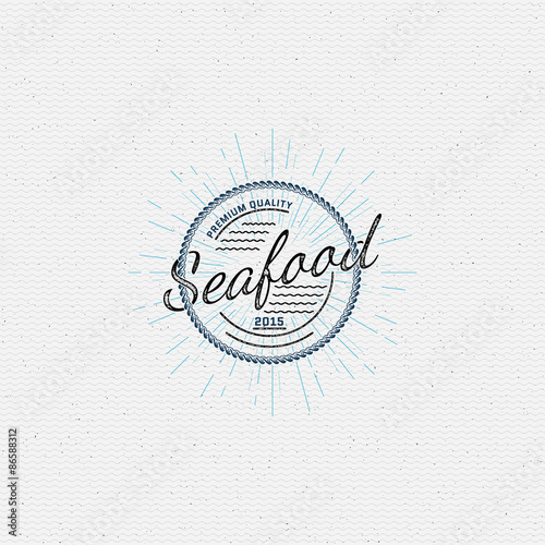 Seafood badges logos and labels for any use