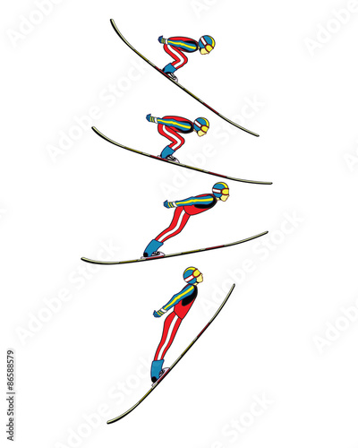 Φωτογραφία Ski Jumping Animation Sprite