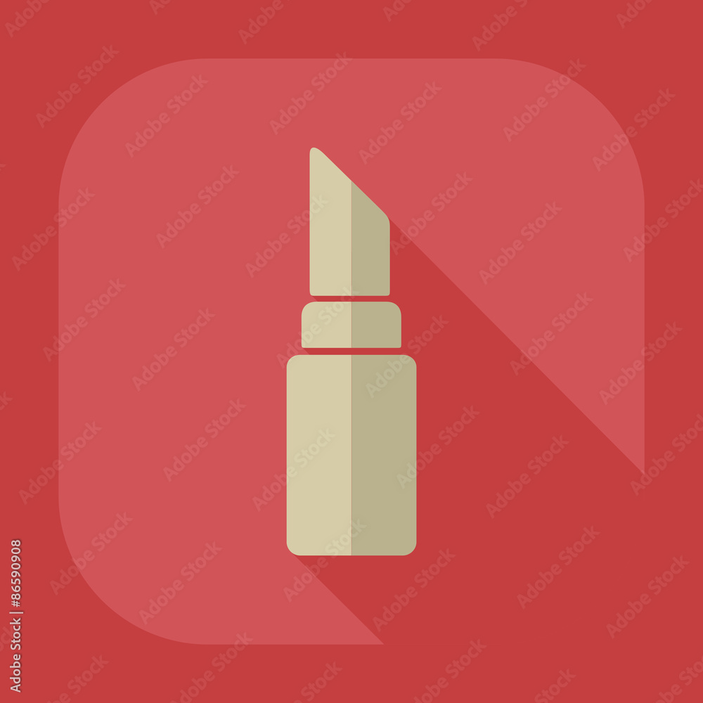 Flat modern design with shadow icon lipstick Flat modern design with shadow icon lipstick