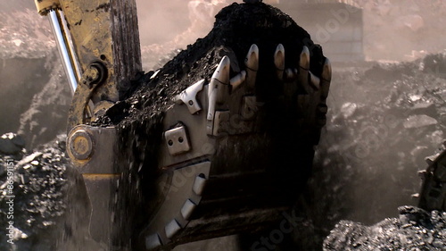 digger in a coal mine