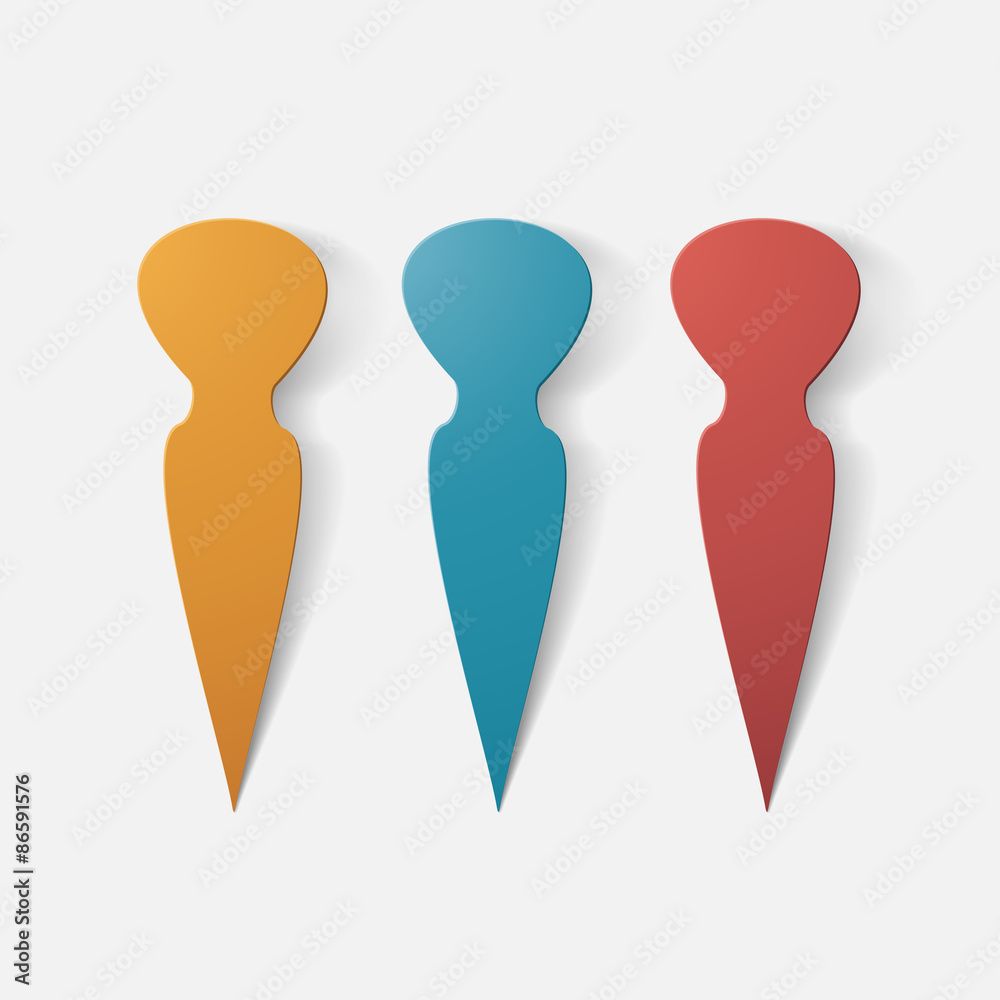 Paper clipped sticker: vegetable carrot Paper clipped sticker: vegetable carrot
