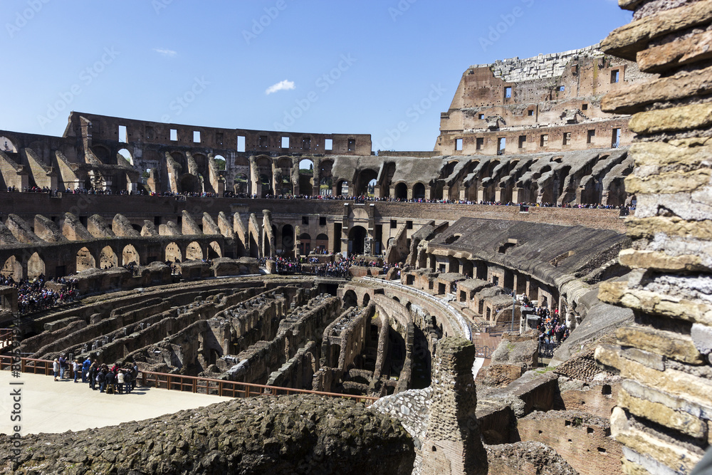 Tourists at Rome's Colosseum