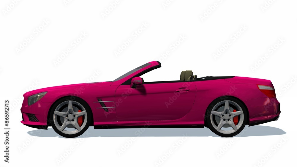 Luxury Cabriolet Car isolated on white background
