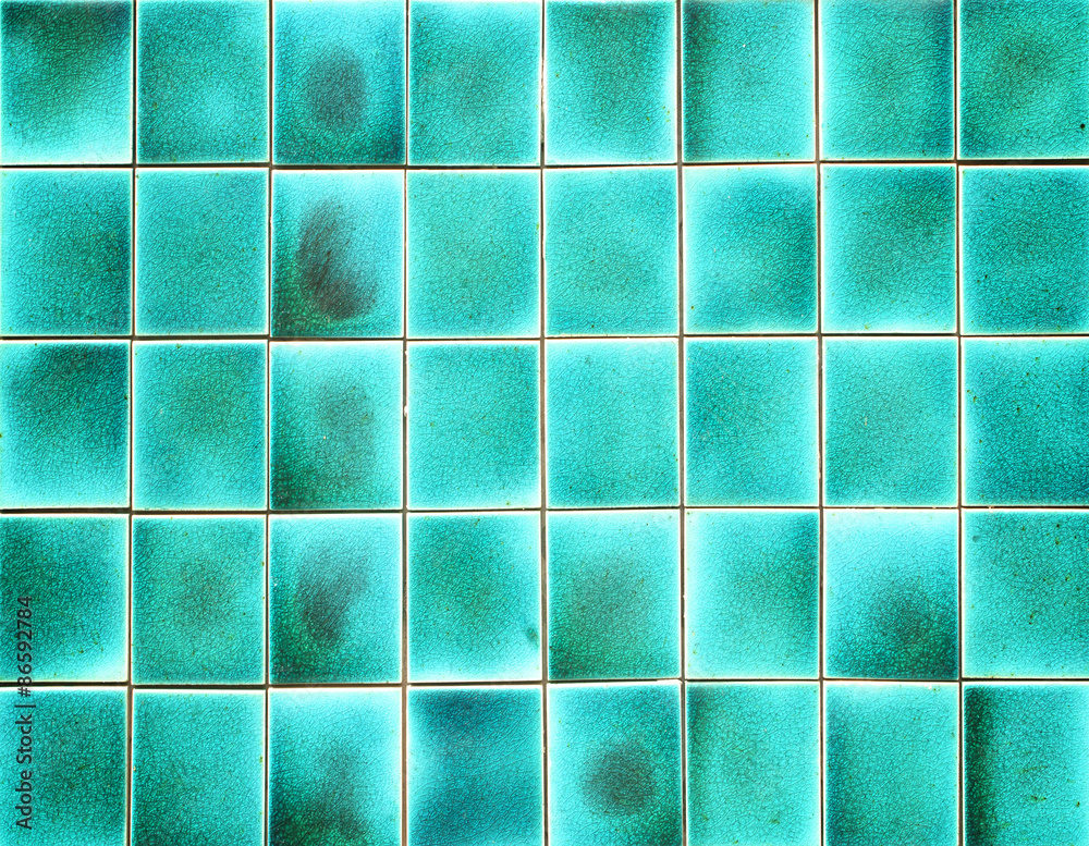 Old blue tiles background Old blue tiles background