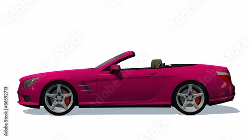 Luxury Cabriolet Car isolated on white background 