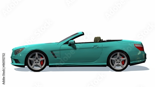 Luxury Cabriolet Car isolated on white background 