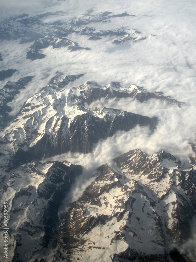 Fototapeta premium Sea of clouds in the french Pyrenees
