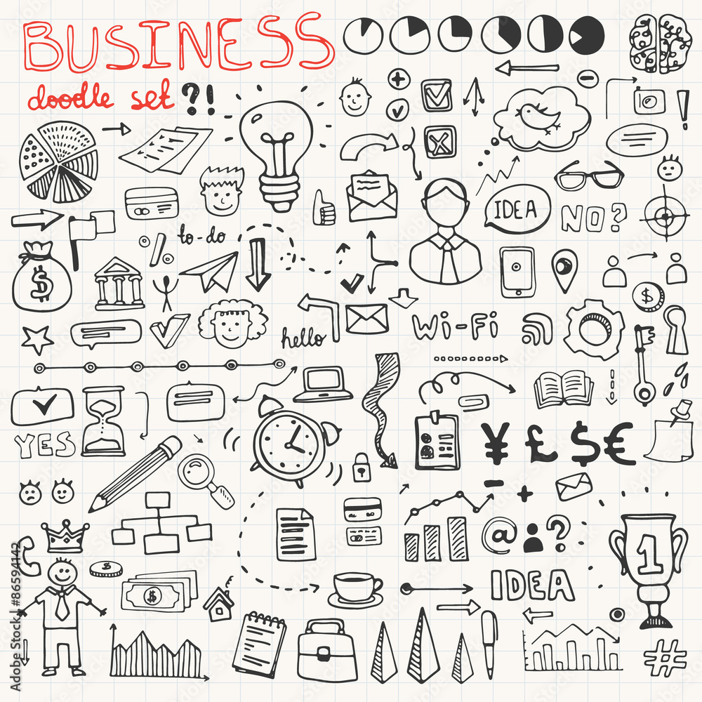 Business Doodle Element Set Business Doodle Element Set