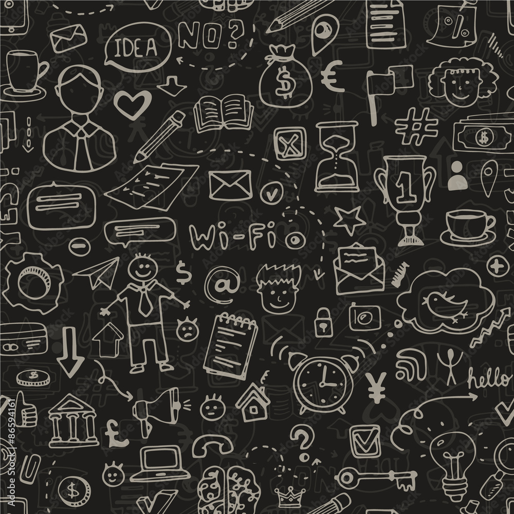 Business Doodle Seamless Business Doodle Seamless
