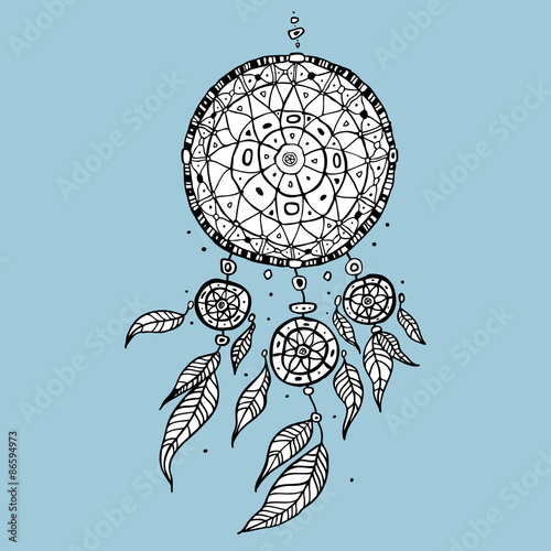 Dream Catcher. Decorative Vector illustration.