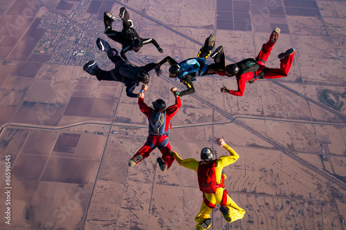 Skydivers Group Formation