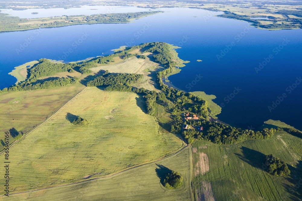 Fototapeta premium Aerial view of Mazury