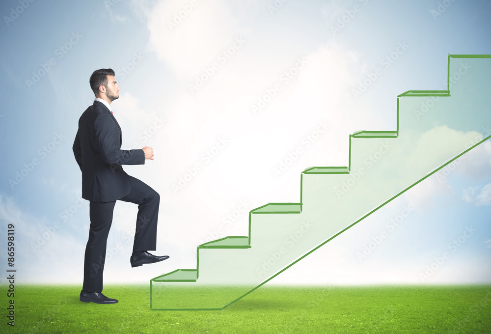 Stepping up a staircase Stepping up a staircase