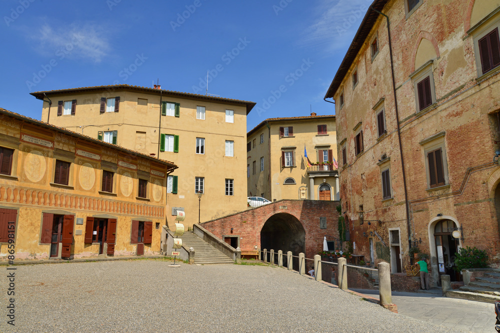 San Miniato, Toscana. Palazzi, piazze e monumenti
