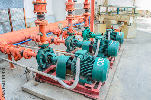 chiller water pump with pressure gauge