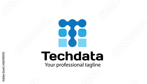 Tech data Logo Letter T Wire Server Vector Design Symbol Icon Illustration