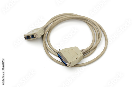   LPT cable on the white background © antonsov85