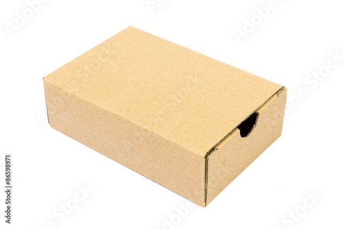 A brown carton for packaging any products for gift or customer's © karnstocks