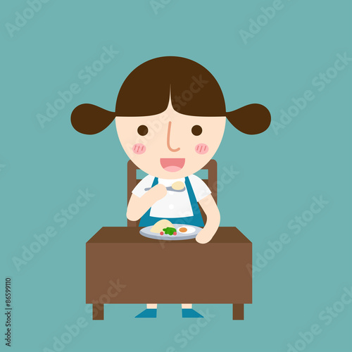 pupils girl vector