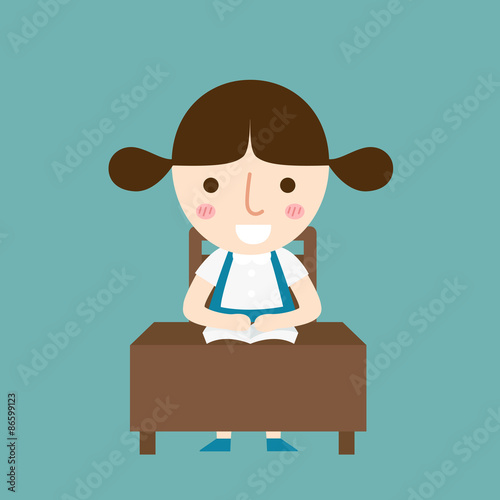 pupils girl vector