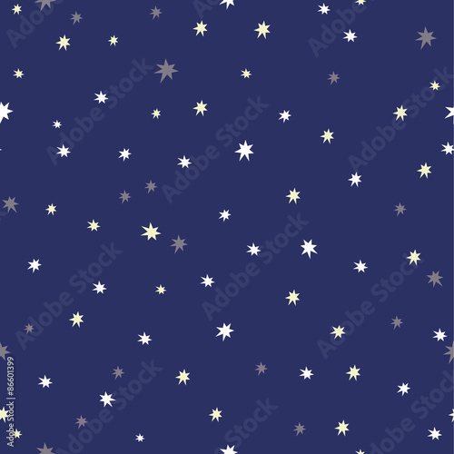 Seamless vector background with night sky and shining stars