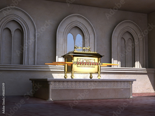Arca de la Alianza sobre un altar