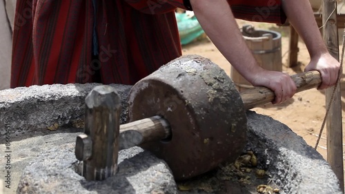 Process of making olive oil in ancient times 