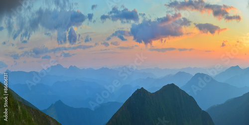 Summer mountains in the evening © denis_333