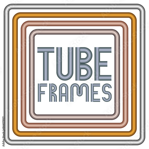 Steel, golden, copper and bronze metal tube frames