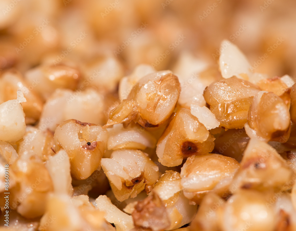 buckwheat groats as background. close buckwheat groats as background. close