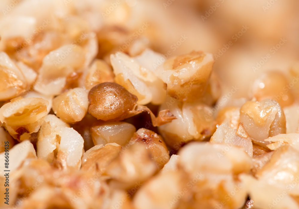 buckwheat groats as background. close buckwheat groats as background. close