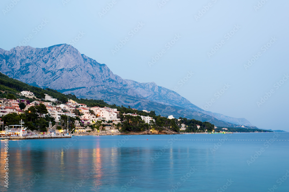 View of  Brela, Makarska Riviera, Dalmatia, Croatia.