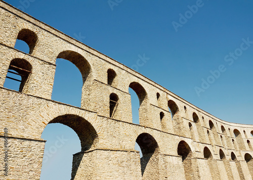 Ancient Roman Aqueduct   Landmark of the Greek City of Kavala