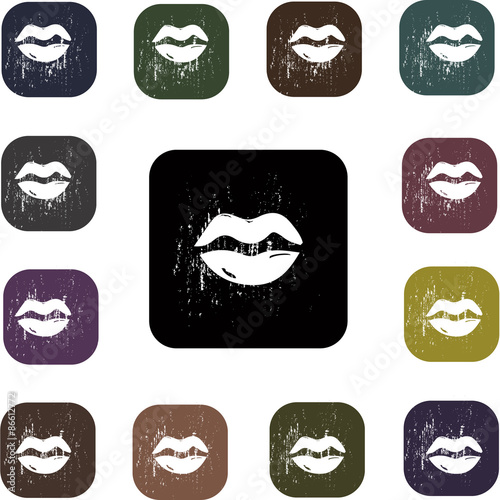 Woman mouth icon